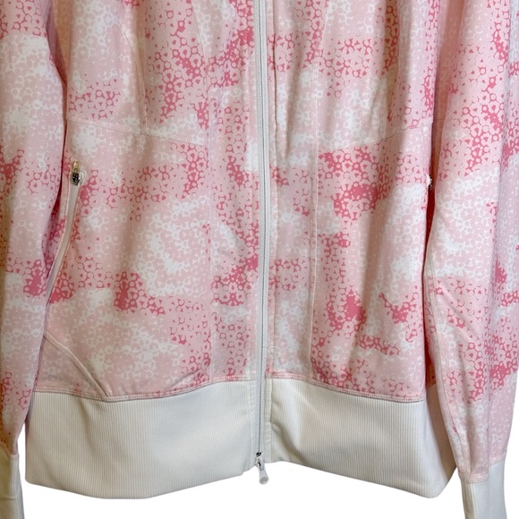 Zella Pink and White Women's Zip-Up‎ Jacket Size XL Sporty Athletic Golf Tennis - Picture 3 of 9